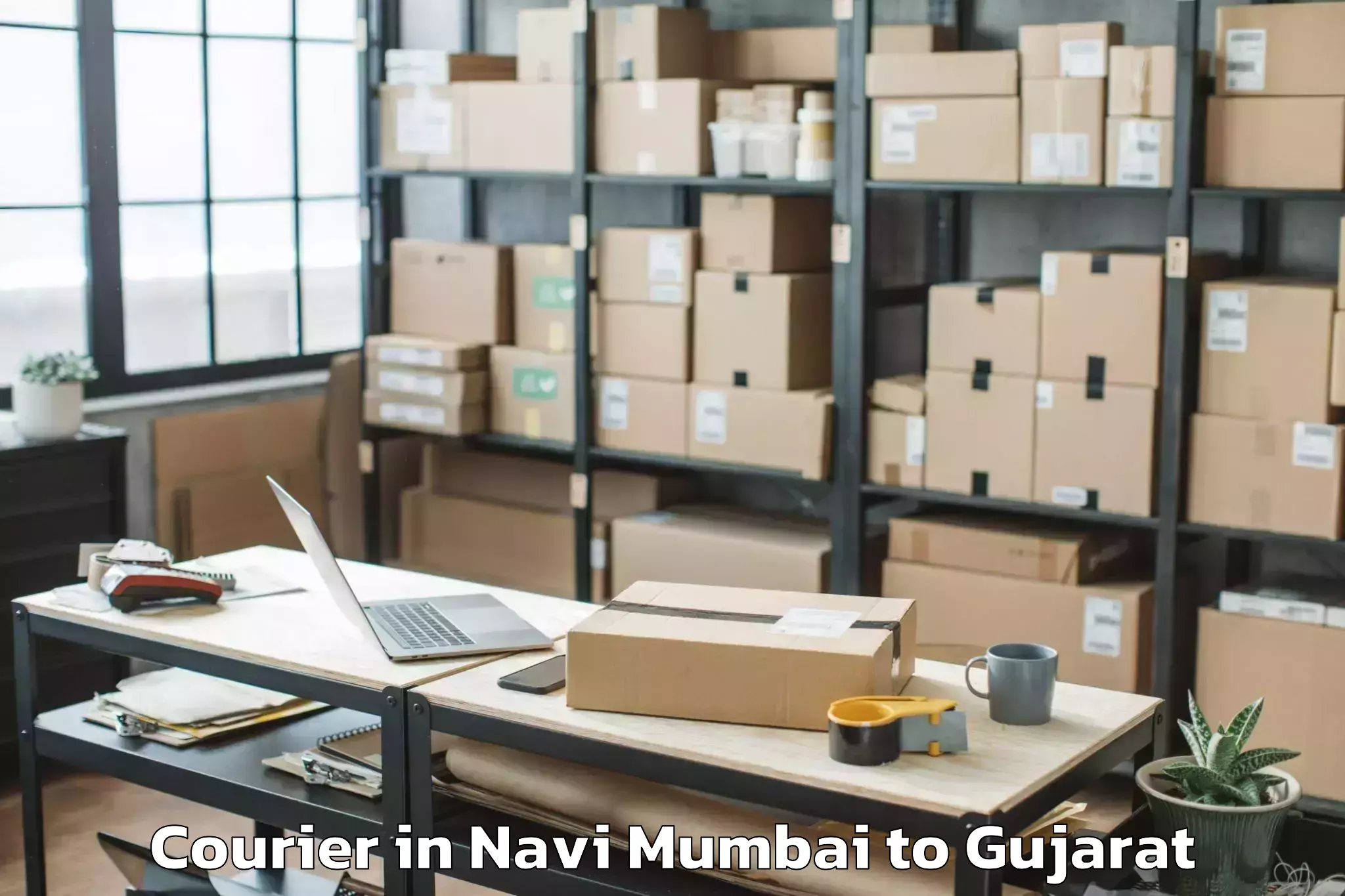 Get Navi Mumbai to Khambha Courier